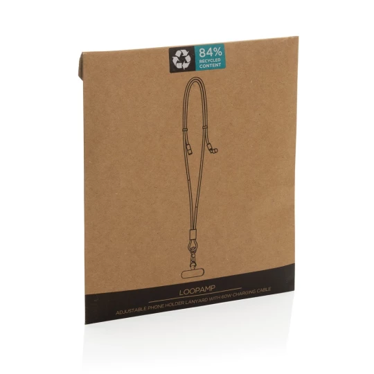 LoopAmp RCS RPET adjustable phone cord with 60W cable (P302.5301)-1