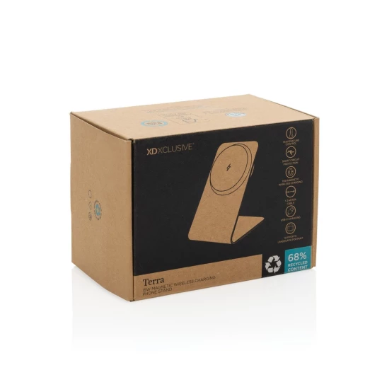 Terra aluminium 15W magnetic wireless charging phone stand (P309.1002)-1