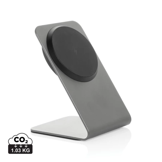 Terra aluminium 15W magnetic wireless charging phone stand (P309.1002)-1