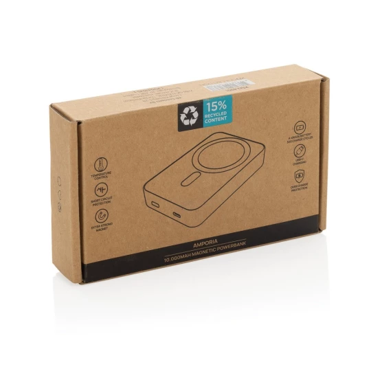 Amporia RCS recycled plastic 10.000mAh magnetic powerbank (P322.8901)-1