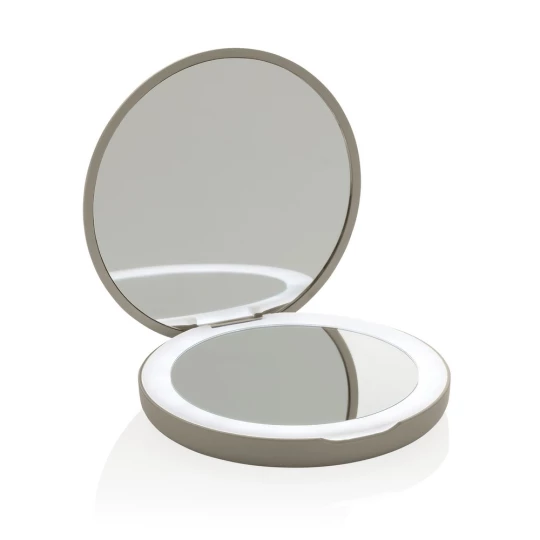 Lumora RCS recycled plastic LED re-chargeable make-up mirror (P457.0319)-1