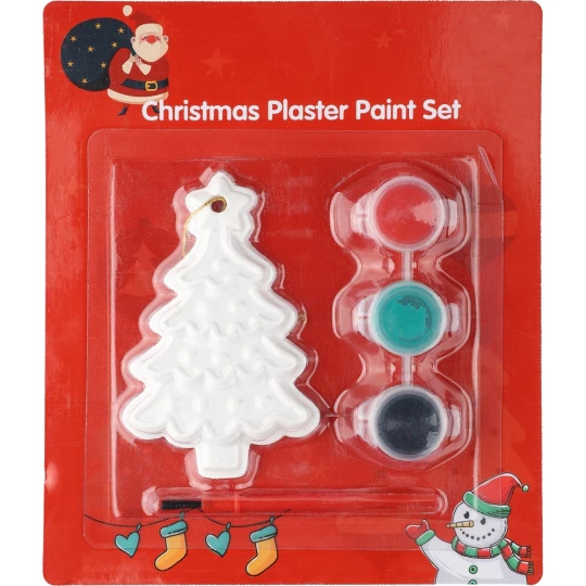 Christmas tree painting, paints, and a brush (VA579-00)-1