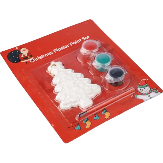 Christmas tree painting, paints, and a brush (VA579-00)-1