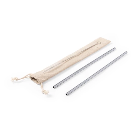 Reusable drinking straw set, 2 pcs with cleaning brush (V8803/A-32)-1