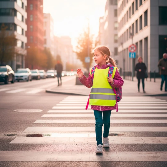 Reflektierende Kinderwarnweste | Nestana (VA074-08)-1