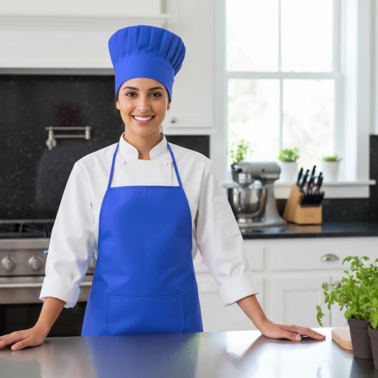Zestaw małego kucharza, fartuch kuchenny i czapka kucharska, rozmiar dziecięcy | Nedina (VA063-04)-1