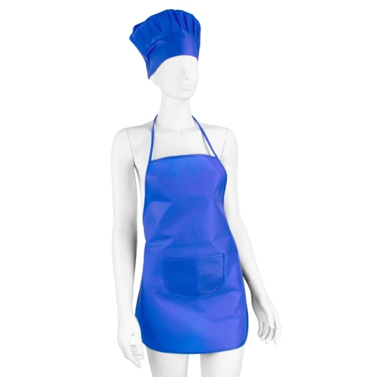 Zestaw małego kucharza, fartuch kuchenny i czapka kucharska, rozmiar dziecięcy | Nedina (VA063-04)-1