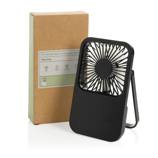 Aervina RCS recycled plastic re-chargeable desk fan (P457.0801)-1
