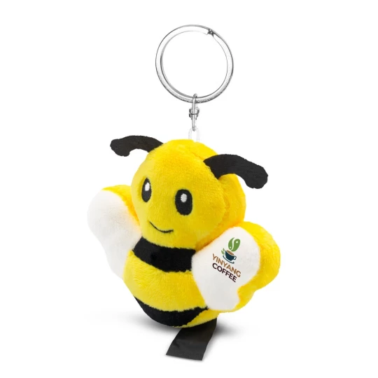 RPET plush bee, keyring | Miro (HE851-08)-1