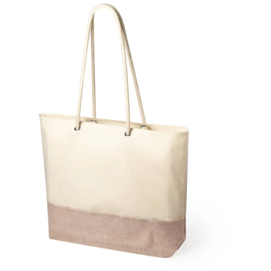 Torba bawełniana, elementy z juty (V8185-20)-1