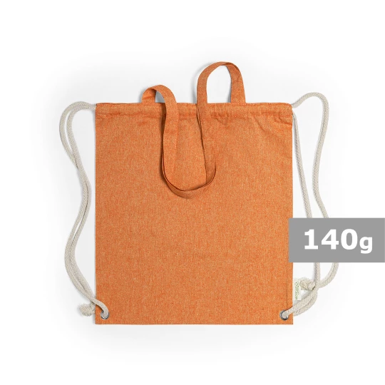 Recycled cotton bag 2 in 1, drawstring bag and shopping bag (V6792/A-07)-1