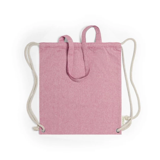 Recycled cotton bag 2 in 1, drawstring bag and shopping bag (V6792/A-21)-1