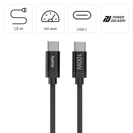 Charging cable Hama 100W (VH018-03)-1