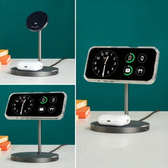 Magnetic wireless charger 2 in 1 15W Hama (VH066-03)-1