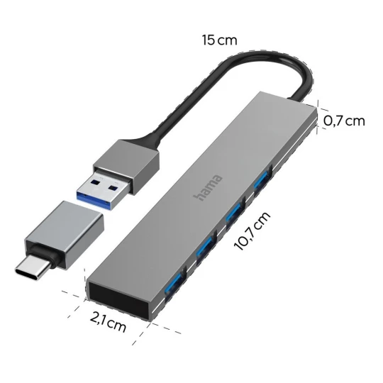 Hub USB, USB-C Hama (VH072-19)-1