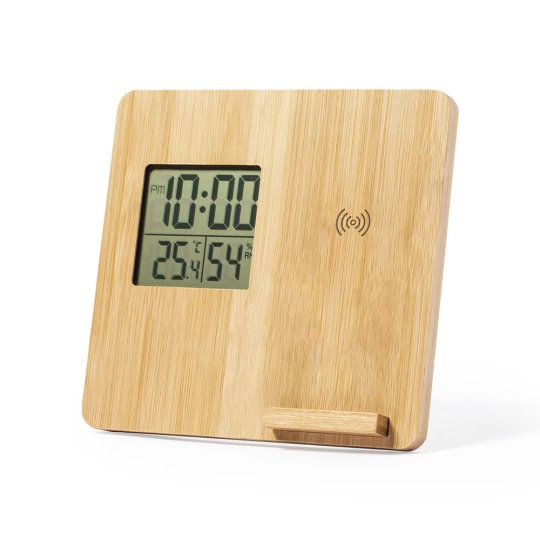 Bamboo wireless charger 10W, weather station (V8328/A-18)-1