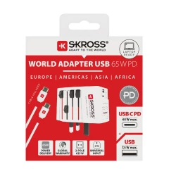 SKROSS World Travel Adapter MUV 65W PD with USB C Cable (VSK13-02)-9