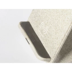 Wireless Ladegerät 10W aus Weizenstroh, Telefonständer (V0373-00)-5