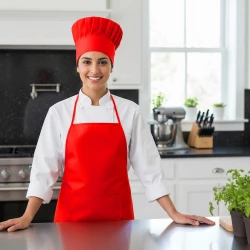 Cook set, kitchen apron and cook cap, children size | Nedina (VA063-05)-2