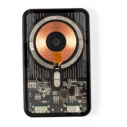 Magnetyczny bezprzewodowy power bank 5000 mAh, ładowarka bezprzewodowa 15W (V1335-02)-6