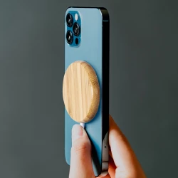 Magnetyczna bambusowa ładowarka bezprzewodowa 10W (V0167-00)-2