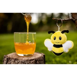 RPET plush bee, keyring | Miro (HE851-08)-3