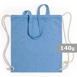 Recycled cotton bag 2 in 1, drawstring bag and shopping bag (V6792/A-11)