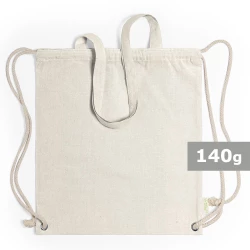 Recycled cotton bag 2 in 1, drawstring bag and shopping bag (V6792/A-20)