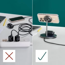 Magnetic wireless charger 2 in 1 15W Hama (VH066-03)-10