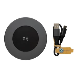 Ładowarka bezprzewodowa 10W Terra, aluminium z recyklingu (P308.672)-3